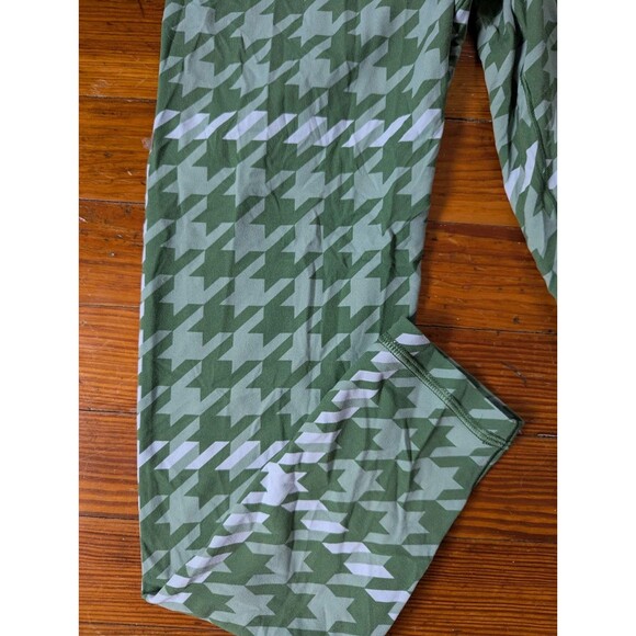 OFFLINE BY AERIE REAL ME XTRA 7/8 LEGGINGS SZ M GREEN HOUNDSTOOTH HIGH WAIST - Picture 5 of 9